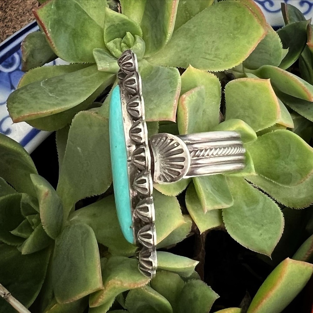 Navajo Turquoise ring - Picture 2 of 4